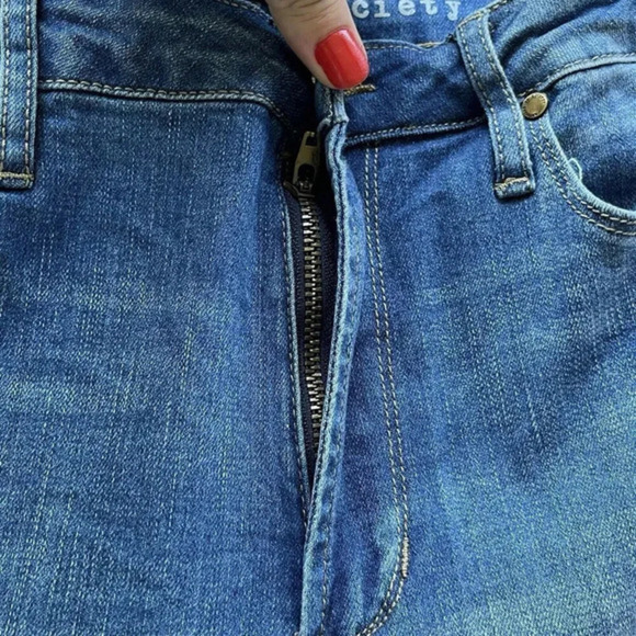 Articles of Society Split Flare Jeans Womens 7 (28"W)Blue Hi-Rise Bell Bottoms - Picture 10 of 15